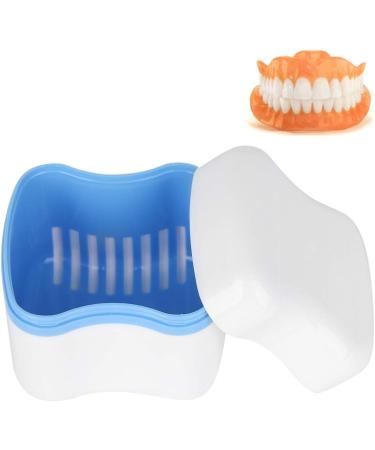 Verdant Touch False Teeth Storage Case | Sky Blue Denture Box with Filter Screen for Dental Appliances - Buy Online on GoSupps.com
