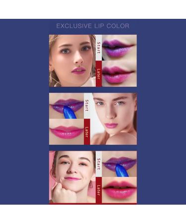  Surakey Surakey Magic Color Changing Lipstick Long-Lasting Moisturizing Gradient Blue Non-Stick Lipstick for Women and Girls Color Changing Lipstick for - Buy Online on GoSupps.com