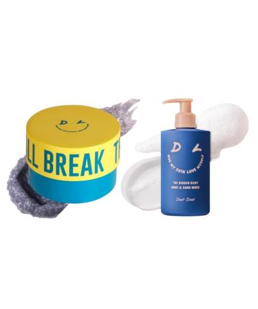 Dear Doer Break Body Scrub - Refreshingly Exfoliator for Clear Skin/The Hidden Silky Body & Hand Wash | Vegan | 10.14 fl.oz - pH-Balanced 100% Plant-Based Surfactants with Natural PHA LHA