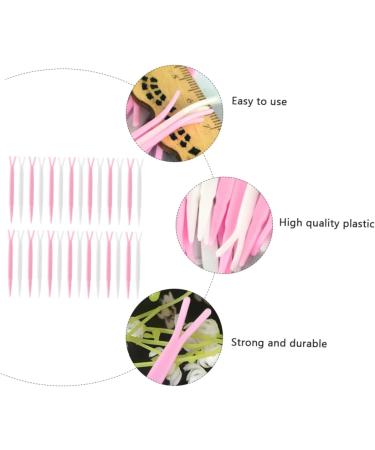 PLAFOPE 100pcs Plastic Forks for Clip Woman Stick Rods Accessories Fork Cosmetic Wear Y-shaped Supplies - Buy Online on GoSupps.com
