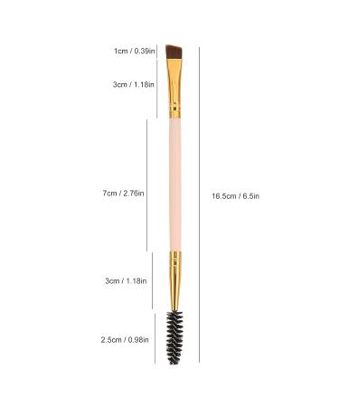 Double Ended Eyebrow & Eyelash Brush - Angled Eyebrow Makeup Brush in Pink | Perfect for Flawless Cosmetics! - Buy Online on GoSupps.com