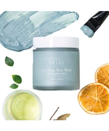 Clarifying Blue Face Mask 3.55 oz | Wash-Off Clarifying & Exfoliating Blue Clay Face Mask With Jojoba Beads | Reduce Acne Blackheads & Tighten Pores | Safe For All Skin Types Dry & Sensitive