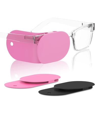 Eye valve for adult children Great glasses eye flap for adult children Great glasses to cover both eyes for lazy eyes amblyopia strabismus and after the operation (pink gray)
