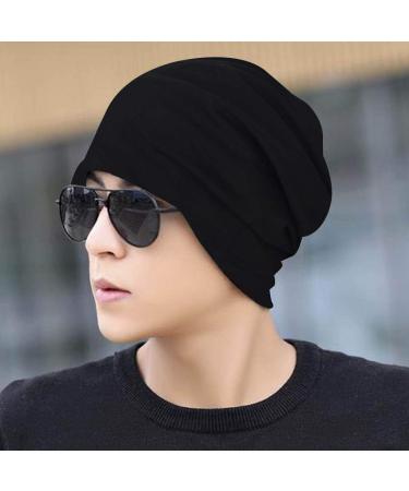 Satin Lined Sleep Cap for Women - Black Pink Grey | Cotton Hair Sleeping Hat - Buy Online on GoSupps.com