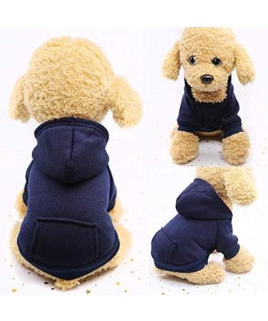 Buy Idepet Dog Hoodie - Warm Cotton Coat for Small & Medium Dogs | XL Blue Jacket for Teddy & Chihuahua - Buy Online on GoSupps.com