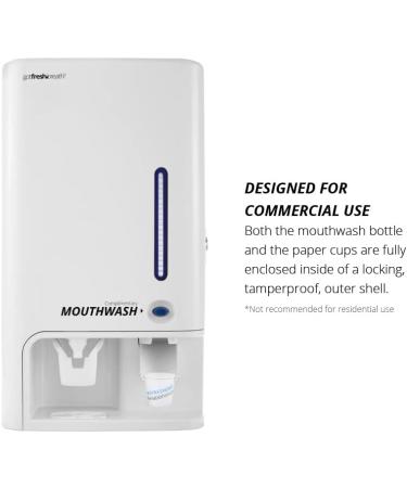 White Slim Manual Mouthwash Dispenser for Alcohol-Free Mouthwash - Buy Online on GoSupps.com