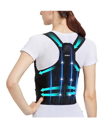 Back Brace Posture Corrector for Women and Men-Back Straightener Posture Corrector Scoliosis and Hunchback corrector for upper and lower back support Posture Trainer Shoulder Brace Adjustable (L) Large (Waist 35"-39" inch)