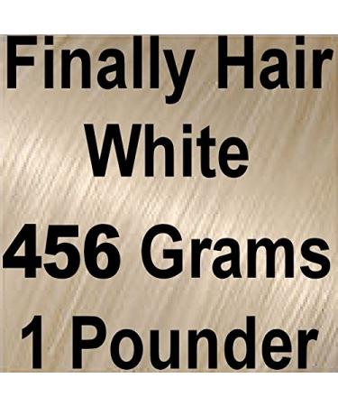 WHITE Finally Hair Hair Fiber Refill 456 Grams Full Pounder For Hair Loss Concealing by Finally Hair
