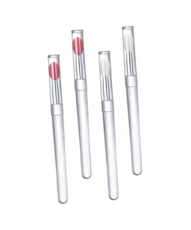 Mipcase 12 Pcs Silicone Lip Brush Set | Lipstick Makeup Tools & Lip Mask Spoons | Soft Makeup Accessories with Transparent Plastic Handle for Flawless Application - Buy Online on GoSupps.com