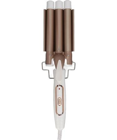 3 Barrel Curling Iron Wand - Gold Large Adjustable Temperature Hair Curler - Perfect for Salon Use (US Plug - Buy Online on GoSupps.com