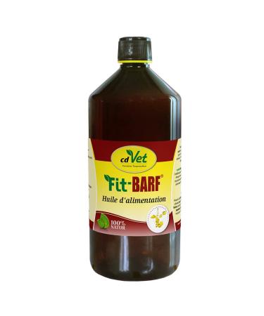 cdVet Fit-BARF Feed Oil 1 litre - high quality cold pressed vegetable oils with essential fatty acids as a BARF food supplement and energy source for dogs and cats