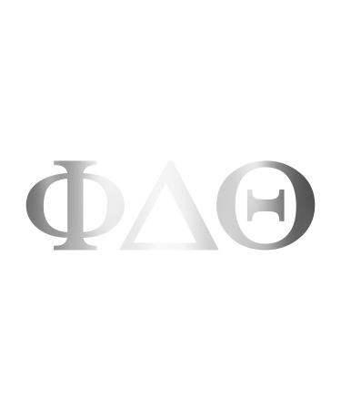 Pro-Graphx Phi Delta Theta Greek Fraternity Sticker Decal, 2.5 Inches Tall, Chrome Phi Delta Theta Chrome