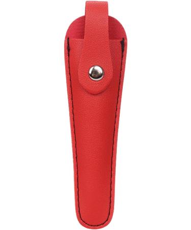 Salon Hair Scissor Bag | Salon-Grade Hair Scissor Bag Holster - Scissors Storage Holder Organizer Hairdressing Scissors Cover PU Leather for Barber Household Red - Buy Online on GoSupps.com