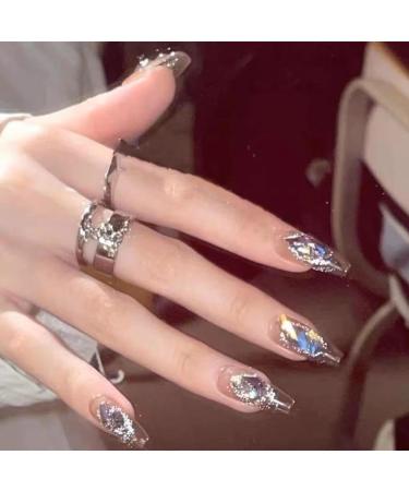 24Pcs/Set Press On Nails Coffee Long Fake Nail Detachable Patch False Nails Acrylic Fake Nails Full Cover Nails Tips Artificial Finger Manicure Press on nails for Women and Girls - Buy Online on GoSupps.com