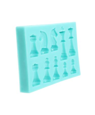 Milisten Mold Ice Chess Silicone Mould De para Gelatinas Silicone Biscuit Moulds Custom Chocolate Mould Dessert Baking Mould Fondant Cake Mould Fudge Candy Silica Gel Clay