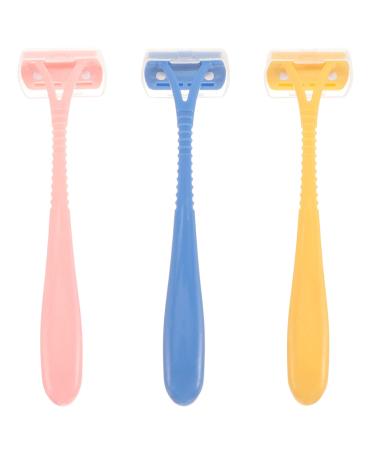 Fomiyes 3 pieces body bikini razor little bikini trimmer travel accessories armpit hair trimmer manual pubic hair removal beauty razor t-razor for body cosmetic
