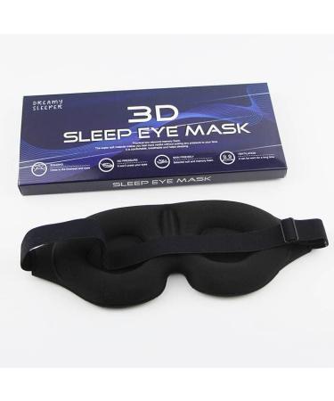 Dreamy Sleeper 3D Contoured Sleeping Mask - Memory Foam, Concave Molded Design, Ideal for Travel, Yoga, Naps - Eliminate Light for Comfortable Night Sleep - Buy Online on GoSupps.com