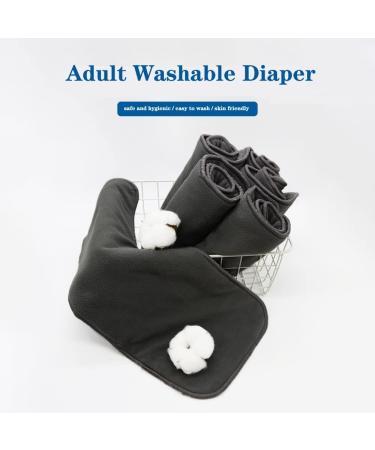 5-Layer Bamboo Microfiber Adult Diaper Insert - Reusable & Washable Nappy Liner for Elderly Men & Women - Super Absorbent & Skin-Friendly - 20x60cm - Buy Online on GoSupps.com
