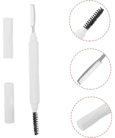 FRCOLOR Beauty Tools Lash Brush Hair Combs Eye Brow Brush Mascara Separator Eyelash Comb Mascara for Lashes Eyebrow Comb and Brush Mascara Brush Eyebrow Brush Applicator Plastic White 15.30X1.20X1.20CM White - Buy Online on GoSupps.com