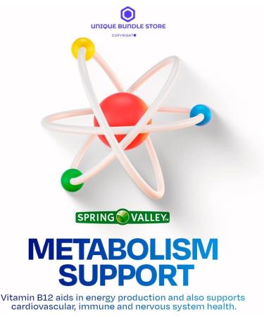 Spring Valley B12 1000 mcg Timed-Release Tablets + 7 Day Pill Organizer - 60 Count - Buy Online on GoSupps.com