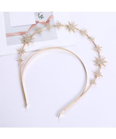 hgnxa Crown Headband Double Layer Hand-making Thin Hair Hoop Hairband Wedding Accessories Alloy for Women Girls Gold - Buy Online on GoSupps.com
