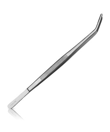 May - Terrarium tweezers 25 cm long - Feeding tweezers - Feeding tongs - Curved design - Stainless steel