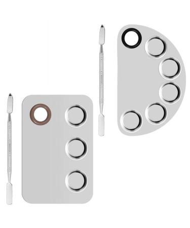 Buy Minkissy 4-Piece Stainless Steel Palette & Spatula Set for Artists | Perfect for Makeup & Nail Art - International Shipping Available - Buy Online on GoSupps.com