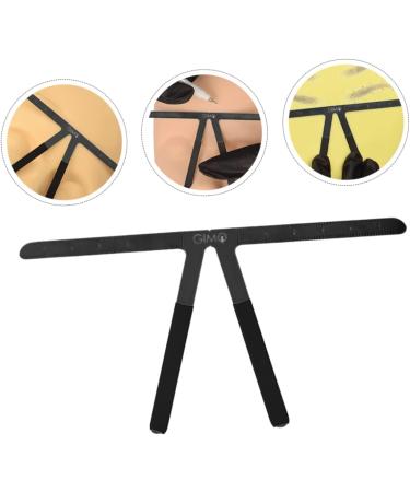 VINTORKY Makeup Kits Embroidery Eyebrow Ruler Household Tools Nose Triangle Ruler Stainless Steel Eyebrow Trimming Makeup Gadgets 13.8x7cm Black - Buy Online on GoSupps.com