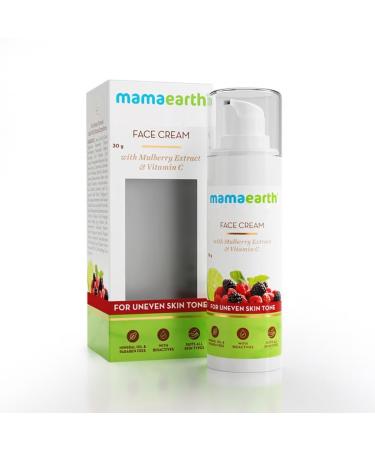 MAMAEARTH Face Cream | With Mulberry Extract and Vitamin C | 30 g (1.05 Fl Oz) - Buy Online on GoSupps.com
