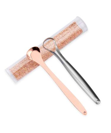 Beifenl Stainless Steel Tongue Scraper Reusable Eco-Friendly 2 Pack