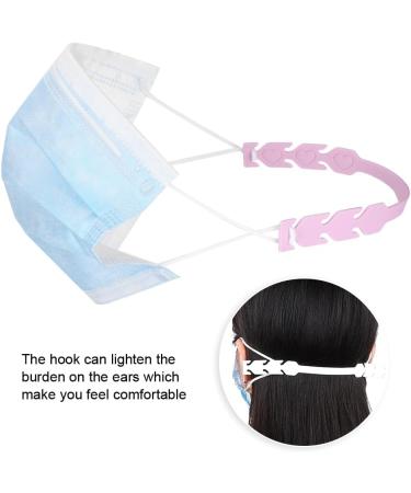 Mask Band Extension - Ear Protection Holder Pain Relief Accessories (10 pcs) - Adjustable Buckle - Pink & White - Buy Online on GoSupps.com