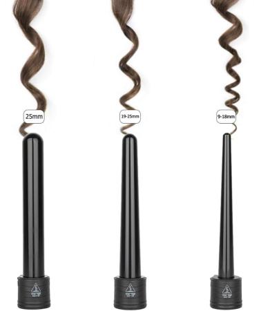 Culwad 3 in 1 Curling Iron Set - Multifunctional Interchangeable Ceramic Hair Curler with Glove | Eco-Friendly Reusable Packaging - Buy Online on GoSupps.com