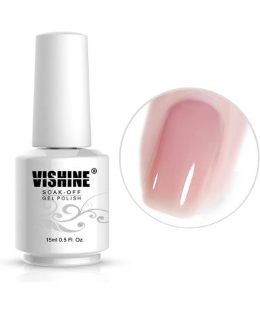 Vishine Jelly Milky Nude Pink Gel Nail Polish Soak Off LED UV Gel Polish Varnish Nail Art Home DIY Manicure Nail Salon Varnish 15ml #09 - Buy Online on GoSupps.com
