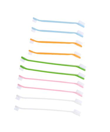 Angoily 10pcs Pet Small Teeth Dual-head Brush Clean for Cleaning Handheld Tooth Oral Pets Dog Puppy