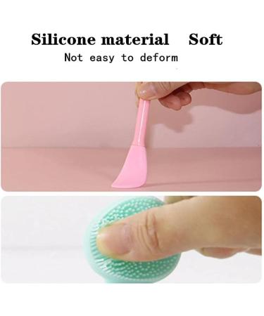 2 Pcs/4 in 1 Face Scrubber Silicone Skin Spatula Nose Cleaning Cream Applicator Mask Collector Facial Cleansing Brush for Face Clean Care - Buy Online on GoSupps.com