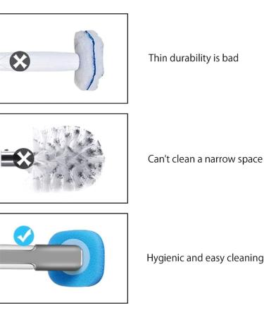 Disposable with 7 PCS Cleaning Refills Toilet Cleaner Brush and Holder Disposable Cleaning Artifact Set Commemoration Day - Buy Online on GoSupps.com