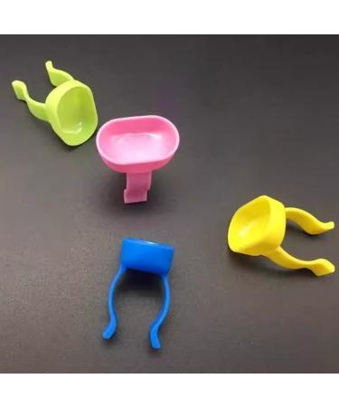 Dental Mixing Finger Ring Bowl 20pcs Plastic Silicone Holder Dappen Dish Nail Art Palette Finger Rings for Dentist Manicurist - Buy Online on GoSupps.com