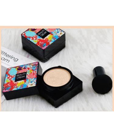 PICKX Mushroom Head Air Cushion BB Cream Concealer Lasting Nude Makeup Moisturizing Brightening Pigment CC Liquid Foundation Even Skin Tone Makeup Base Primer (C-2PC) - Buy Online on GoSupps.com
