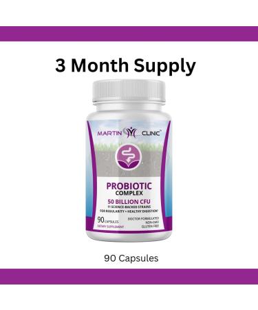 MARTIN CLINIC Probiotic for Gut Health & Immune Support Daily Digestive Balance Bloating Relief & Better Nutrient Absorption 60 Capsules - Buy Online on GoSupps.com