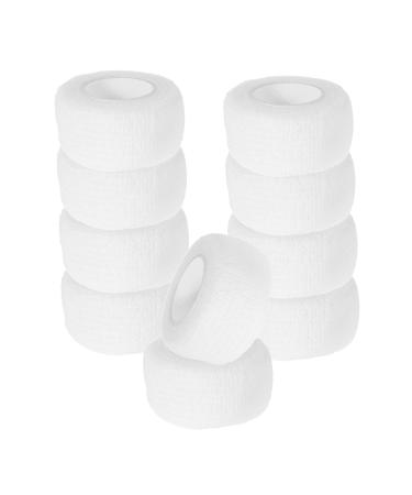 Happyyami 10 Rolls Self- Finger Strap Wrap for Finger Sports Wrap Finger Wrap Athletic Tape Wrap Self Wrap Pressure White