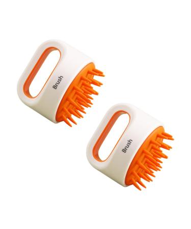 Fomiyes 4 pieces shampoo massage brush shower hairbrush scalp massage devices head massager hairbrush washed peeling head brush hair water aggresses washbasin ABS shampoo brush