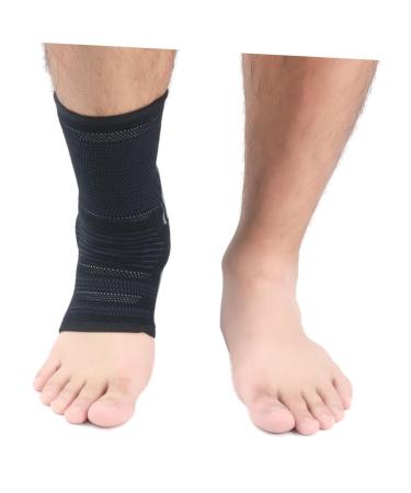 FRCOLOR 1pc Silicone Ankle Ankle Sleeve Socks Achilles Tendon Ankle Braces for Men Arch Supports Fake Soccer Ankle Support for Men Football Fitness Protective Gear 24x10cm Black