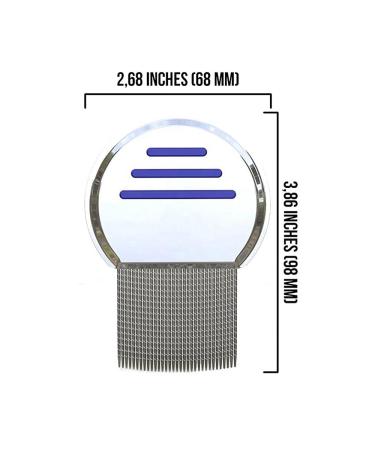 Premium Stainless Steel Lice Comb - Long Teeth Louse & Nit Exterminator | Effective Head Lice Treatment - Buy Online on GoSupps.com