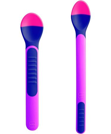MAM Heat Sensitive Feeding Spoons | Colour Changing Baby Spoons | 2 Sizes | Baby Cutlery Range - Buy Online on GoSupps.com
