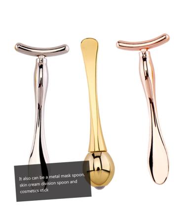 Double-End Facial Mask Spoon Set - Portable Beauty Scoop & Eye Cream Applicator | 9.6x3.5cm Silver - Buy Online on GoSupps.com