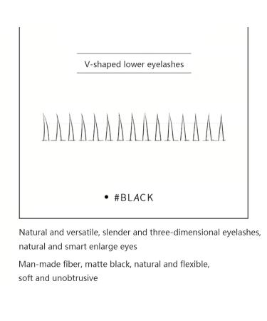V-Shaped Bottom Eyelashes - Black Soft False Lashes J Curl 5-7mm 0.07mm Thickness - Individual Extensions (Pack of 1 - Buy Online on GoSupps.com