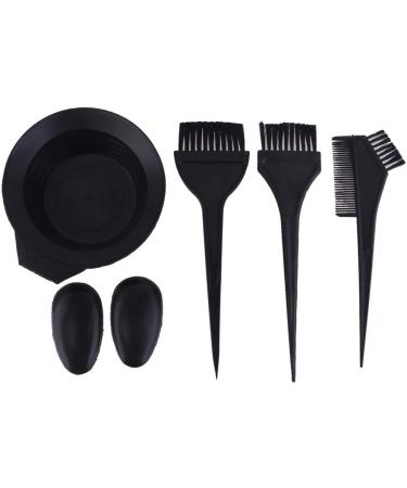Cutefly Salon Hair Color Dye Bowl Comb Brush Set - Professional Hairdressing Tint Tools in Black for Flawless Application - Buy Online on GoSupps.com