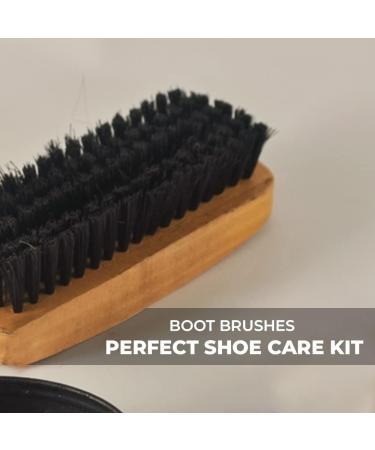 3pk Wooden Handle Shoe Brush Set for Suede & Nubuck Shoes - Double Sided Applicator & Buffing Brushes - Shoe Shine and Polish for Boots - Buy Online on GoSupps.com