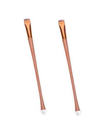 Baluue 2pcs Eyeliner Brush Eye Cosmetics Brush Eyeliner Smudge Brush Eyeliner Makeup Brow Aluminum Tube
