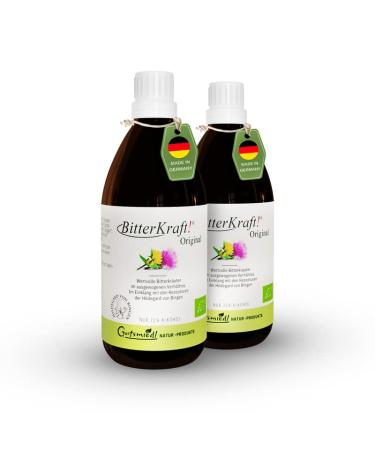 Bitter power!Original organic bitter substances drop according to Hildegard von Bingen - high -dose bitter drops from 9 exquisite bitter herbs - 100% nature without additives & vegan 2x 200 ml